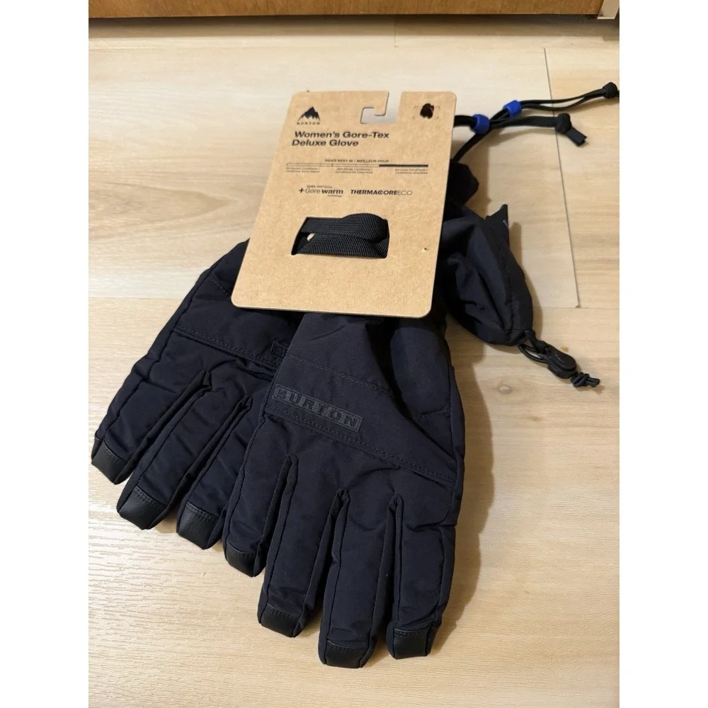 Burton Womens' Deluxe Gore-Tex Ski & Snowboard Winter Gloves Size Medium Black